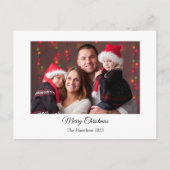 シンプルクリスマスフォトグリーティングクリスマスポストカード シーズンポストカード (正面)