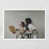 シンプルクリスマスフォトフレームカスタム文字挨拶 シーズンカード (正面)