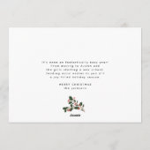 シンプルクリスマスフォトフレームカスタム文字挨拶 シーズンカード (裏面)