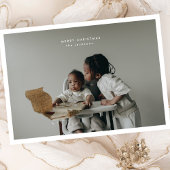 シンプルクリスマスフォトフレームカスタム文字挨拶 シーズンカード