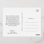 シンプルクリスマスフルフォトメリークリスマス金ゴールド 箔シーズンポストカード (裏面)