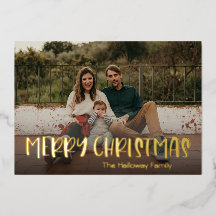 シンプルクリスマスフルフォト金ゴールド