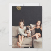 シンプルクリスマスブラックとホワイトの2枚の写真 シーズンカード (裏面)