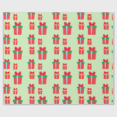 シンプルクリスマスプレゼントの箱のパターン ラッピングペーパー (フラット)