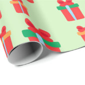 シンプルクリスマスプレゼントの箱のパターン ラッピングペーパー (ロールコーナー)