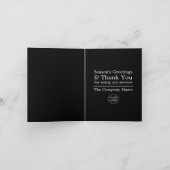 シンプルクリスマスベルデザイン、季節のお客様 サンキューカード (内部)