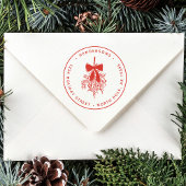 シンプルクリスマスミスタントー差出人住所 ラバースタンプ