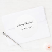 シンプルクリスマスミニマルの時間があなたのテキストを追加 ラウンドシール (封筒)