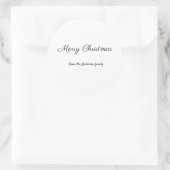 シンプルクリスマスミニマルの時間があなたのテキストを追加 ラウンドシール (バッグ)