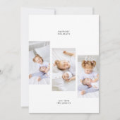 シンプルクリスマスミニマル3フォトフレーム シーズンカード (正面)