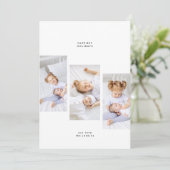 シンプルクリスマスミニマル3フォトフレーム シーズンカード (スタンド正面)