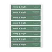 シンプルクリスマスメリーと明るい差出人住所 ラップアラウンドラベル (シート)