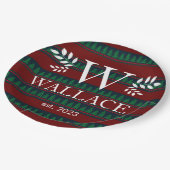 シンプルクリスマスモダンモノグラムの新着写真 ペーパープレート (アングル)