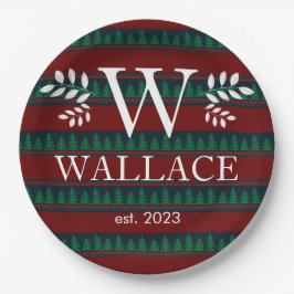 シンプルクリスマスモダンモノグラムの新着写真 ペーパープレート