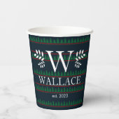 シンプルクリスマスモダンモノグラムの新着写真 紙コップ (裏面)