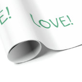 シンプルクリスマスラブホリデーグリーンフォント ラッピングペーパー (ロールコーナー)