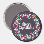 シンプルクリスマスリース紫 |マグネット マグネット (正面/裏面)