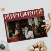 シンプルクリスマスレッド3枚の写真 |金ゴールド 箔シーズンカード