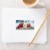 シンプルクリスマス写真パーソナライズされた差出人住所 ラベル (インサイチュ)