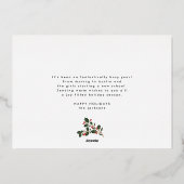 シンプルクリスマス写真フレームカスタム金ゴールドHAPPY 箔シーズンカード (裏面)