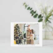 シンプルクリスマス写真ホリデーのメッセージはがき シーズンポストカード (スタンド正面)