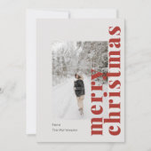 シンプルクリスマス写真ホリデーカード シーズンカード (正面)