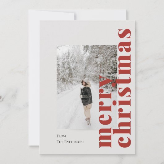 シンプルクリスマス写真ホリデーカード シーズンカード (正面)