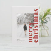 シンプルクリスマス写真ホリデーカード シーズンカード (スタンド正面)