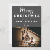 シンプルクリスマス写真 |グレー シーズンカード (正面)