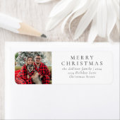 シンプルクリスマス写真 ラベル (インサイチュ)