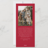 シンプルクリスマス水カラーフローラフォトコラージュ シーズンカード (裏面)