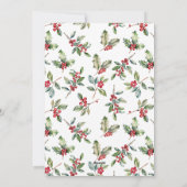 シンプルクリスマス水カラーフローラフォトコラージュ シーズンカード (裏面)