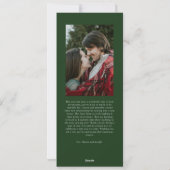 シンプルクリスマス水カラーフローラフォトコラージュ シーズンカード (裏面)