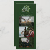 シンプルクリスマス水カラーフローラフォトコラージュ シーズンカード (正面/裏面)