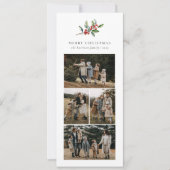 シンプルクリスマス水カラーフローラフォトコラージュ シーズンカード (正面)