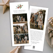 シンプルクリスマス水カラーフローラフォトコラージュ シーズンカード