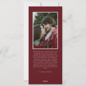 シンプルクリスマス水カラーフローラフォトコラージュ シーズンカード (裏面)