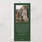 シンプルクリスマス水カラーフローラフォトコラージュ シーズンカード (裏面)