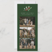 シンプルクリスマス水カラーフローラフォトコラージュ シーズンカード (正面)