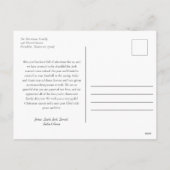 シンプルクリスマス水カラーフローラフォトコラージュ シーズンポストカード (裏面)