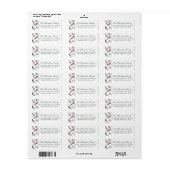 シンプルクリスマス水彩植物松模様 ラベル (フルシート)