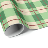 シンプルクリスマス用格子模様の赤と緑市松模様に ラッピングペーパー (ロールコーナー)