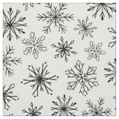 シンプルクリスマス白黒の雪片 ファブリック (見本)