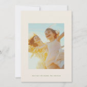 シンプルクリスマス編集可能グリーンクリームカスタム写真 シーズンカード (正面)