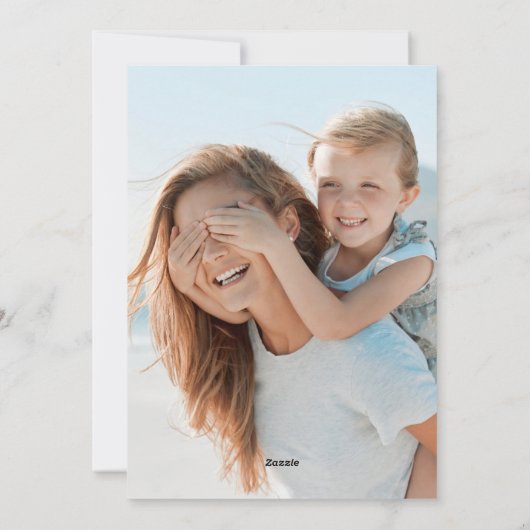 シンプルクリスマス編集可能ブラック文字カスタム写真 シーズンカード (裏面)