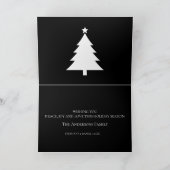 シンプルクリスマス1写真白黒 シーズンカード (内部)