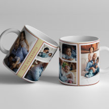 シンプルクリスマス5写真コラージュ黄色のブルゴーニュ