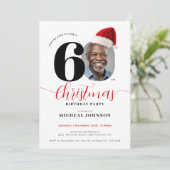 シンプルクリスマス60歳の誕生日パーティー 招待状 (スタンド正面)