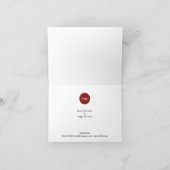 シンプルクリスマス・ビジネス・ロゴ赤い白のスクリプト シーズンカード (内部)