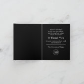 シンプルクリスマス・ベルデザイン、季節従業員 サンキューカード (内部)